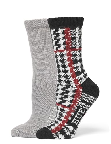 Image of HUE womens Crew Length Boot Socks, 2 Pair Pack