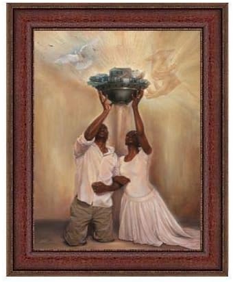 Give it All to GOD by Kevin"WAK" Williams (23.25x17.25 inches - Brown Frame)