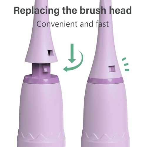 Image of Obvie Sonic Electric Kids Toothbrush with 4 Brushing Modes, Soft Nylon Bristles, 3 Brush Heads & Rechargeable Battery Last Up to 30 Days, IPX7, Electric Power Tooth brush (Pack of 2)
