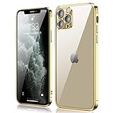 Compatible with iPhone 11 pro max Case, peafowl Clear Slim Soft Full Coverage Protective TPU Silicone Cell Phone Case Gold for iPhone 11 Pro Max (6.5 inch)