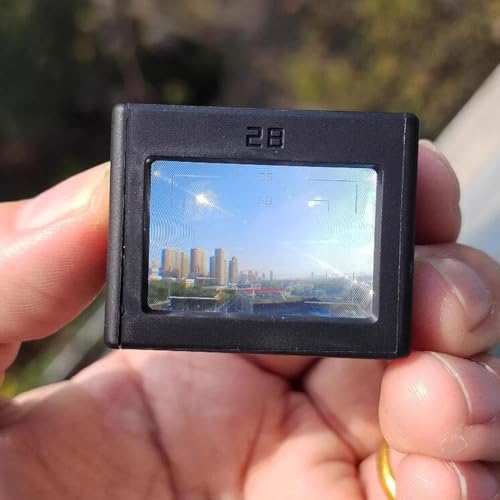 Visor óptico externo de cámara 28mm ajustable con líneas de cuadro 35/50 2