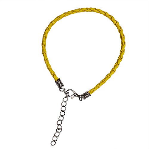 50Pcs Bracelet Making Cord, Lystaii Multi Color Leather Plaited Bracelet Cords Ropes Charms With Lobster Claw Clasp For Bracelets Jewelry Making Diy Handicrafts 9.25Inch Braided Ropes For Wrist #TOP3