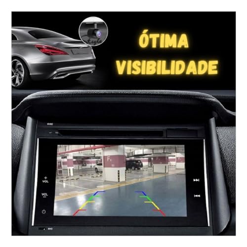 Câmera De Ré Automotiva Visão Noturna Colorida Aprova D'água - Modelo Borboleta Premium.(Carros/Cam