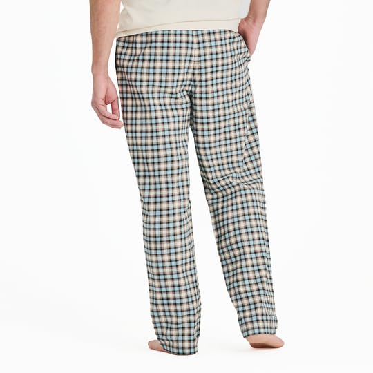 Life is Good. Men's Putty Check Plaid Classic Sleep Pant, Putty White, Medium4