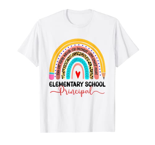 El director de la escuela primaria Boho Rainbow Regreso a la escuela Camiseta