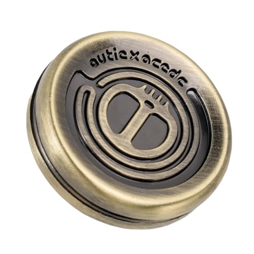SUNGOOYUE Juguetes para Aliviar el EstréS, Juguetes para Adultos Fidget, Devil Magnetic Push Slider Edc Stress Relief Metal Giratorio Push Coin Acero Inoxidable Fingertip Toy