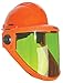 Honeywell AS1200HAT W H Salisbury Hard Cap with Ratchet Suspension, Chin Guard and AS1200 Series Arc Flash Face Shield, Orange