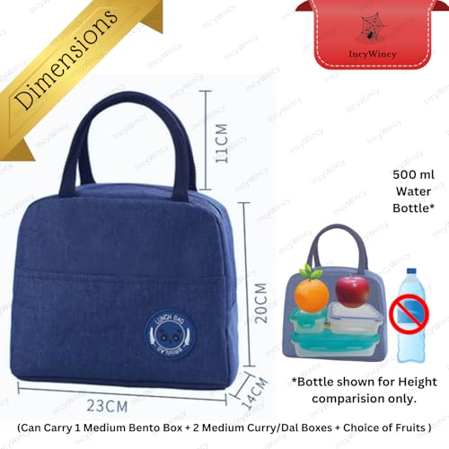 Image of 5 Piece Insulated Lunch Bag for Kids - School Tiffin Bag - Tiffin Bag for Office - Storage Bag - Birthday Party Return Gifts - Return Gift for Kids in Bulk - Pack of 5 (Assorted)