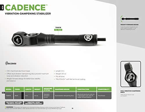 Truglo Cadence Vibration-Dampening Bow Stabilizer Cadence Vibration-Dampening Bow Stabilizer, One Size #TOP4