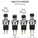 DIYhz 5Pcs Self-Locking SPST Latching Type Dash ON/Off Push Button Switch AC 250V/3A Black