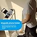 Magnetic Phone Mount Holder, Attaches magnetically to Metal Surface, Shoot Hands-Free Videos While Working Out. Compatible with Wireless Charge Capability, Strong Magnetic Stable & Secure. (Silver)