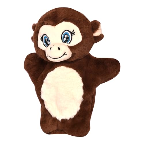Image of Besties Monkey Hand Puppets for Kids - Soft Hand Puppets for Kids, Story Telling Puppet for Kids, Hand Puppet Toy, Plush Animals Hand Puppet Toys, Fun Play Learning Toys - Brown (Monkey)