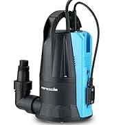 sumi Tenzzola Sump Pump, 1/3 HP 1850GPH Automatic Submersible Utility