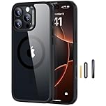 ESR for iPhone 16 Pro Max Case, Compatible with MagSafe, Shockproof Military-Grade Protection, Magnetic Phone Case for iPhone 16 Pro Max, Classic Hybrid Case (HaloLock), Clear Black