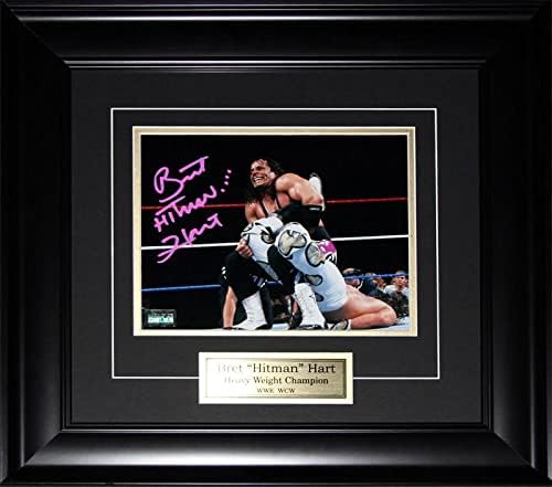 Brett The Hitman Hart WWE WWF Signed 8x10 Wrestling Collector Frame ...