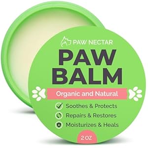 Dog Paw Balm – Heals, Repairs & Restores Dry, Cracked & Damaged Paws – 100% Organic & Natural Cream Butter, Wax, Moisturizer & Protection for Dog Feet & Foot Pads – Effective & Safe – 2 Oz