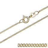  Massive edle Goldkette Panzerkette Halskette Collier Echt 333 8K Gold 1,1 mm breit 55 cm