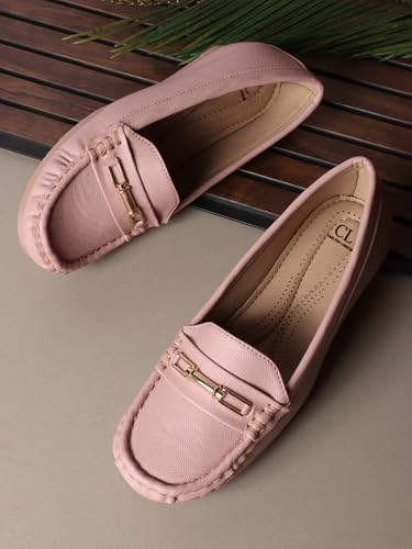 Image of Carlton London Women Comfortable and Stylish Flat Square Toe Slip On Fashion Loafer Shoes for Daily,Office, Casual and Formal Use