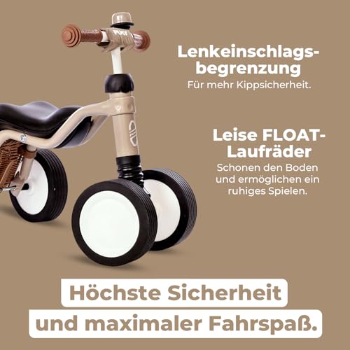 PUKY WUTSCH Bundle | Sicheres Laufrad | Für Kleinkinder ab 1,5 Jahren | Rutschfahrzeug | Pendelachse | Mit Sicherheitslenkergriffen (Dusty Sand) – Bild 6