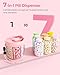 AMOOS Cute Pill Dispenser with 7 Compartments, Pill Bottle Organizer with Anti-Mix Design, Portable Pill Organizer for Travel with Wide Mouth for Easy Access, BPA-Free Patented Pill Container, Pink
