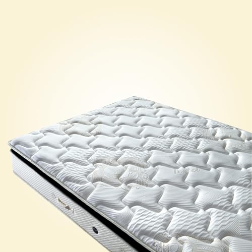 Image of Peps Restonic Crystal 8 Inch Pillow Top Pocket Spring Mattress | Single Size 72X30 Inch | Memory Foam Hybrid Build | Tencel Fabric | Plush Comfort | Zero Disturbance | 10 Year Warranty | BIS Certified
