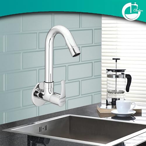 Image of CLINTON Kitchen Sink Cock with 360 Degree Swivel Spout | Kitchen Sink Tap | Kitchen Faucet | Tap for Kitchen Sink (Step)