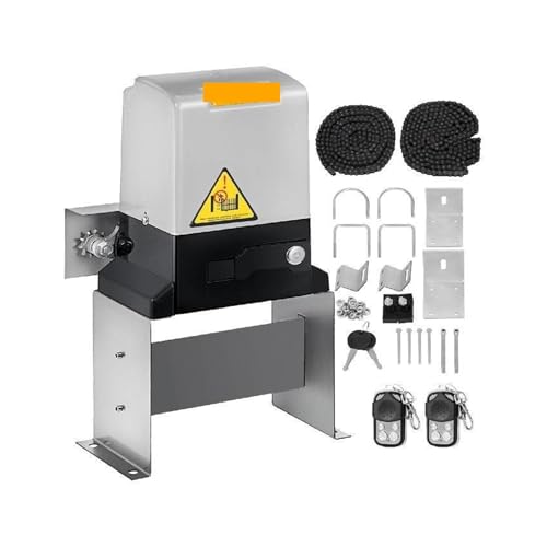 EDEDE Motor Puerta Corredera, Abridor de Puerta corredera eléctrico con 2 Controles remotos, Hardware de Operador de Puerta, Motor de Entrada de Pista Resistente for Seguridad