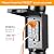 Black Roman Dusk to Dawn Outdoor Lamp Post with GFCI Outlet, Triple Head Aluminum Street Light Post for Outside, Waterproof Pole Lighting Fixture with Water Glass for Backyard Garden Patio Driveway