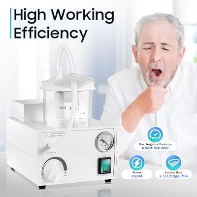 1000ML Portable Vacuum Pump Device,Vacuum Suction Unit,Low Noise Veterinary Suction Machine,Practical Suction Unit (A)