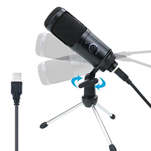 Micrófono de condensador para computadora con soporte de mesa ajustable 5