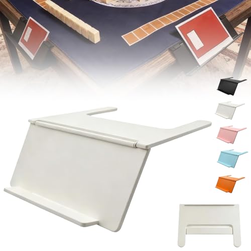 expgaze Mahjong Card Holder for Table Under Mat Slide in Stand Angled Viewing Rack Foldable 3D Printed Space Saving Accessory for American Mahjong Mat (02)