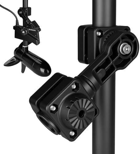 VINmounts 0 Degree Perspective Mount Compatible with LVS34,MultiMode Transducer Mount for Pole & Trolling Motor Shaft