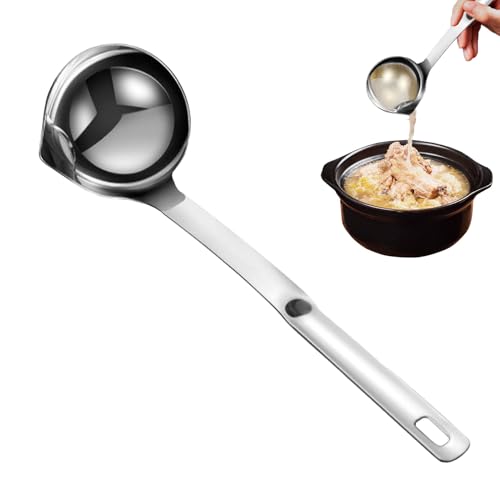 Separador de de acero inoxidable - Separador de grasa alimentaria, Cuchara con filtro de para olla caliente | Cucharón para salsa de calidad alimentaria para algo más que servir sopa con