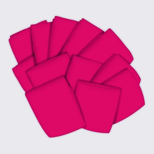 SheetWorld 12 Pack Fitted Bassinet Sheets 15" x 32 1/2" - Hot Pink Jersey Knit - Made in USA