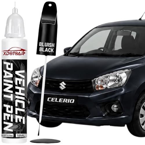 Image of XDOTOAR Car Touch Up Paint Pen for Maruti Suzuki CELERIO BLUISH BLACK (ZJ3) | Factory Color Matched 2K Paint Technology | Car Scratch Remover & Paint Chip Repair | Quick Dry Formula | Rust Protection | 18ml