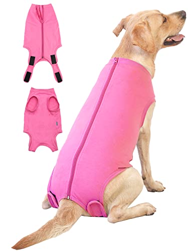 Image of Dog Surgery Recovery Suit - After Spay, Abdominal Wounds Post Surgical Recovery, Anti Licking Breathable Dog Onesies for Small, Medium & Large Pet, Alternative Bandages Cone E-Collar