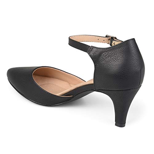 Brinley Co Women's Bettie Faux Leather Mary Jane Pumps Black 10 Medium2