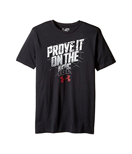 Under Armour Kids Boy's Prove It On The Ice Short Sleeve Tee (Big Kids) Black/Steel/Red X-Large