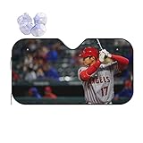 人気 大谷翔平 サンシェード 車フロント ガラスカバー 遮光 断熱 車用 紫外線カット 簡単着脱 吸盤 車用サンシェード 保護四季用 雑貨 140*76cm