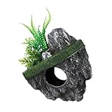 DRESSOOS 漂浮石 水族装飾 耐久性レジン製 魚隠れ家 水槽岩 オブジェ 魚水槽レイアウト用 浮遊型アクアリウムシェルター な隠れ場