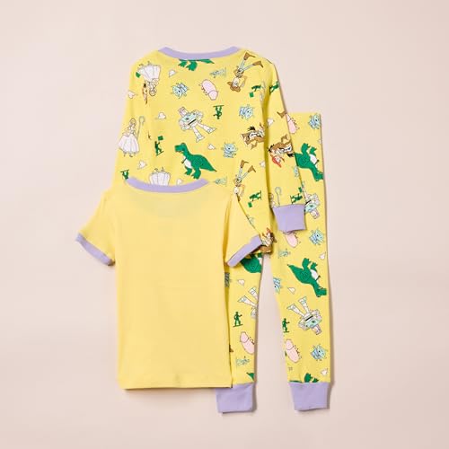 Amazon Essentials Disney | Marvel | Star Wars | Princess Girls and Toddlers' Snug-fit Cotton Pajamas, Pack of 33