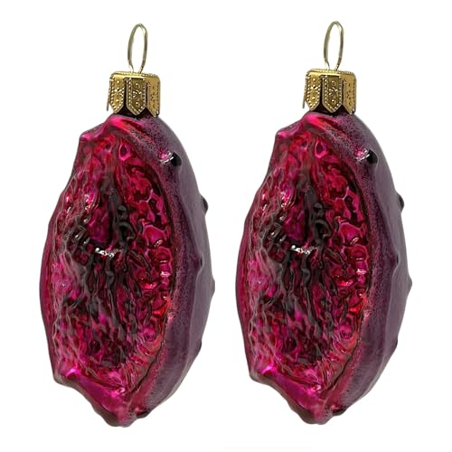 Pinnacle Peak Trading Company Prickly Pear Cactus Fruit Polish Glass Christmas Tree...