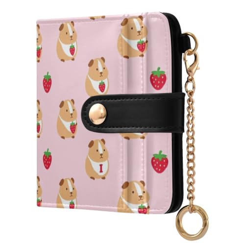 Porte-cartes de voyage cochon d'inde avec fraise, le cadeau idéal original