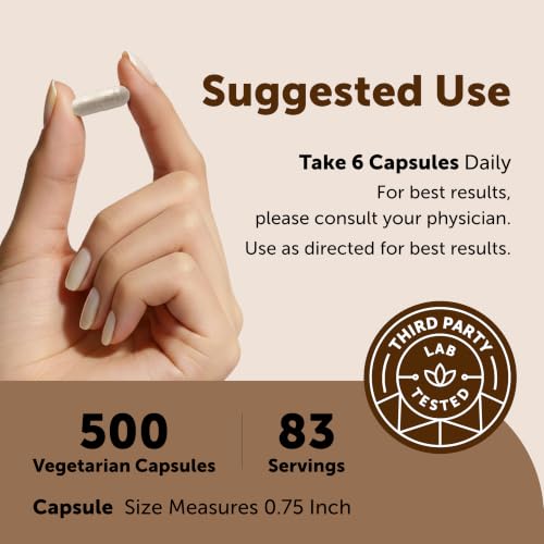 Image of Micro Ingredients Psyllium Husk Capsules 3000mg Per Serving, 500 Veg Caps | Soluble Prebiotic Fiber Supplement for Women & Men | Daily Psyllium Husk Fiber Pills | 83 Servings | Non-GMO, Gluten Free