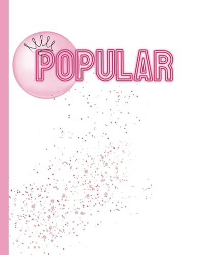 Glinda Popular composition notebook: Neon Pink lettering, white front cover. Magic wand shoots sparks for the good witch of Oz. Quote from Wicked on ... for kids, teens & adults. Creative Journaling image 2