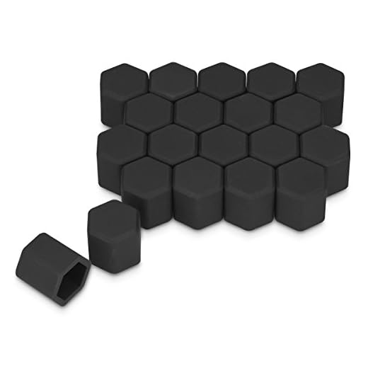 kwmobile 20x Capuchon pour vis enjoliveur de Voiture Pneu 17" - Bouchons Cache écrou - Couvre boulons de Roue