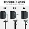 Mounting Dream Speaker Stands Height-Adjustable for Satellites up to 5 kg, Set of 2 Floor Stands #4