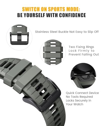 Bracelet Fenix 7 en silicone de 22mm de largeur finition premium - 4