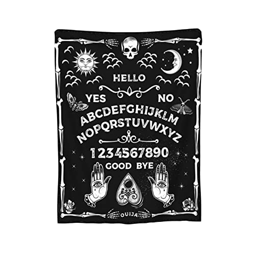Ouija Board Occultism Throw Blanket Super Soft Warm Bed Blankets For Couch Bedroom Sofa Office Car, All Season Cozy Flannel Plush Blanket For Girls Boys Adults, 50"X40" #TOP5