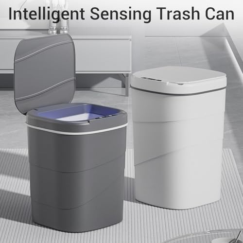 Bote de basura automático con sensor de movimiento 18L blanco miniatura 3